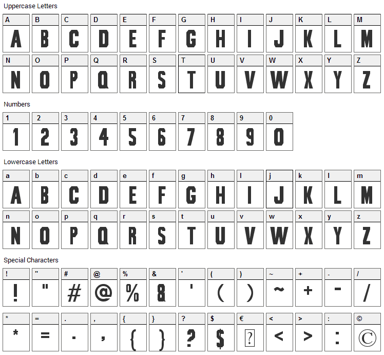 Character font. Check font shop.