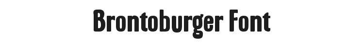 Brontoburger Font Preview