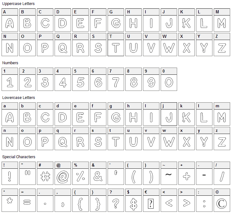 bubble letter fonts in word