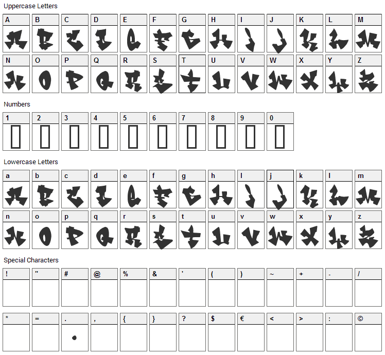 Cancontrol Font Character Map