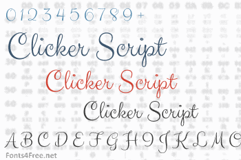 Clicker Script Font, Astigmatic One Eye Typographic Institute, FontSpace