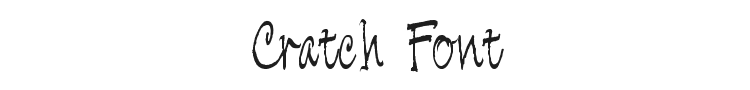 Cratch Font Preview