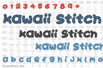 Kawaii Stitch Font Download - Fonts4Free