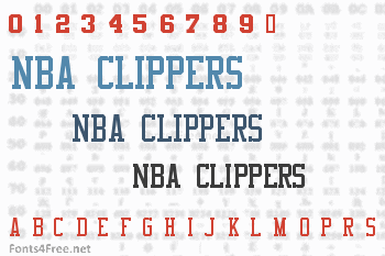 los angeles clippers jersey font