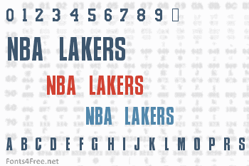NBA Lakers Font Download (Los Angeles 