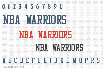 NBA Warriors Font Download (Golden 
